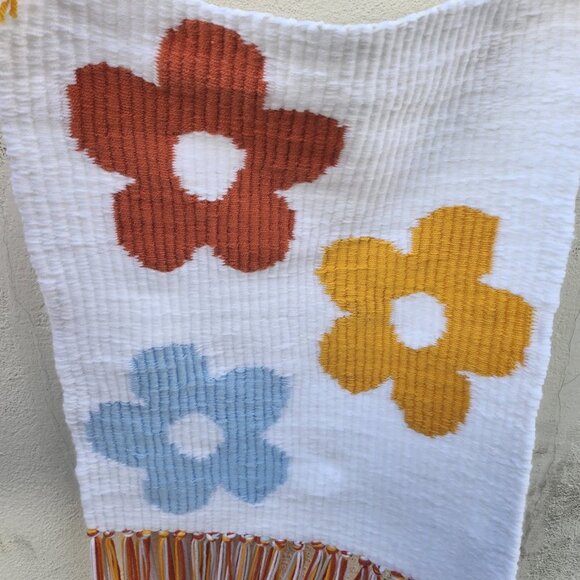 5/$100 SALE - Vintage Mid Century Style Floral Tapestry - Picture 2 of 6